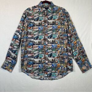 David Smith Australia Signature Classic Fit Long Sleeve Button Down Shirt Size M